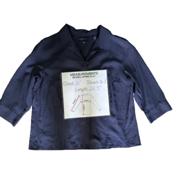 Karen Scott V Neck Shirts Long Sleeve Office Casual Business Plain Blouses‎ Tops - Picture 4 of 6